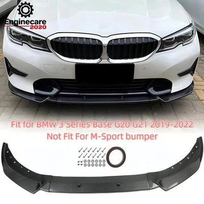 Front Bumper Lip Spoiler Splitter Fits 2019-2022 BMW 3 Series G20 G21 320i 325i - Image 1 of 4