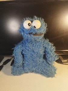 Vintage Sesamstraße COOKIE MONSTER Knickerbocker Plüsch Muppet Rasselaugen 14 Zoll - Bild 1 von 3