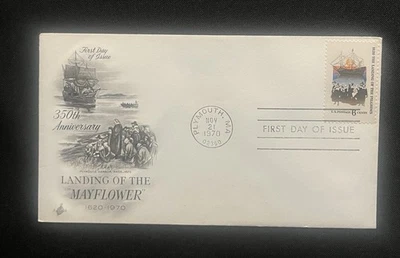 LANDING OF THE MAYFLOWER First Day Cover 1970 FDC U S Stamp #1420 - Image 1 of 3