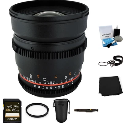 Rokinon 16mm T2.2 Cine Lens for Nikon F Bundle - Image 1 of 3