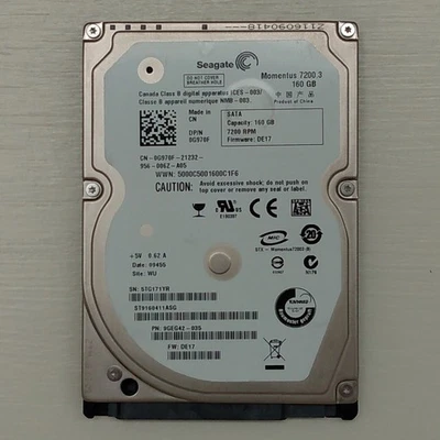 Dell Latitude 160 GB SATA hard disk drive 0G970F - Image 1 of 2