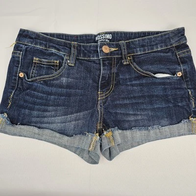 Mossimo Supply Co Women's Blue Denim Boyfriend Shorts Size 11 Y2K - Image 1 of 4