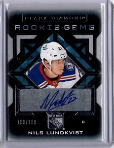 Nils Lundkvist Rookie Gems Signatures 199/199 Auto 2021-22 Black Diamond RC - Bild 1 von 2