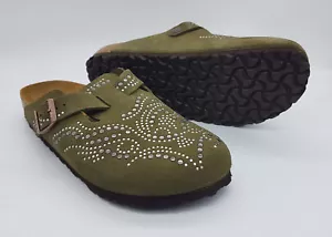 Birkenstock INJECTED RIVETS Suede Leather BOSTON Khaki BNIB 1011334 - Bild 1 von 9