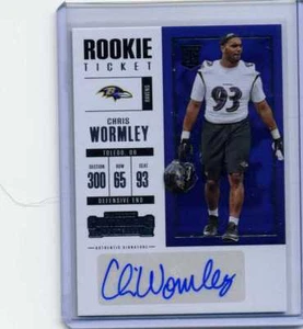 Panini Contenders Chris Wormley Rookie 2017 autógrafo Ravens - Imagen 1 de 1
