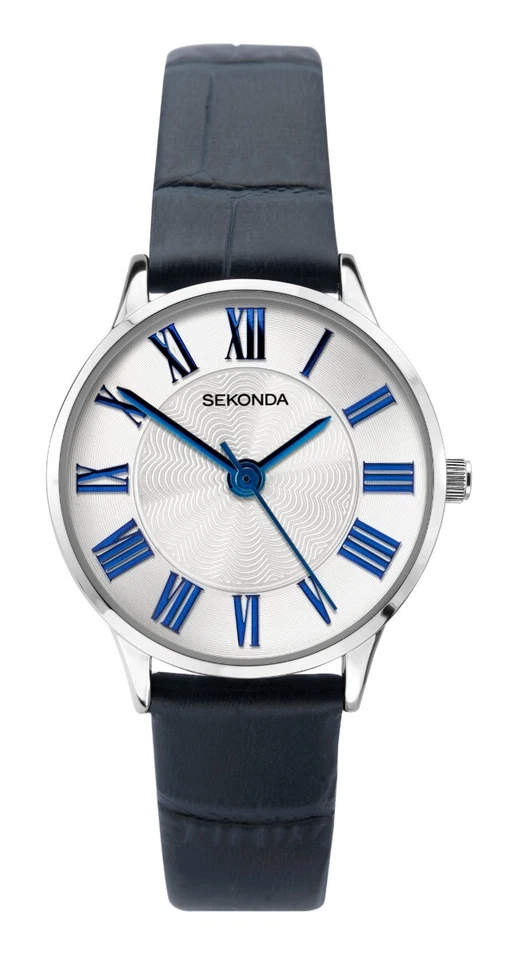 Sekonda Ladies Watch with Silver Dial and Blue Leather Strap 2965 - image 1 of 1