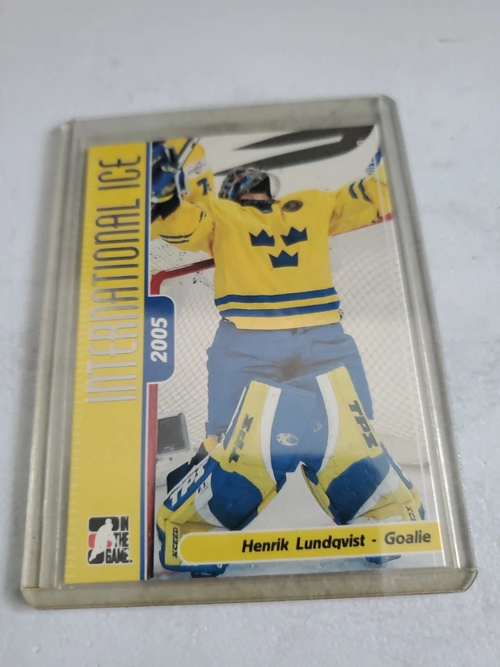 2006-07 HENRIK LUNDQVIST IN THE GAME INTERNATIONAL ICE 2005 CARD. SWEDEN. - Image 1 of 2