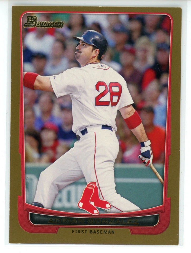2012 Bowman Gold #114 Adrian Gonzalez (Red Sox) - Image 1 of 1