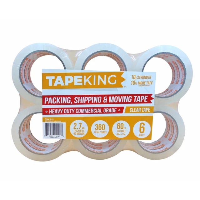 Tape King Clear Packing 60 Yards per Roll 6 Refill Rolls 2 Inch Wide