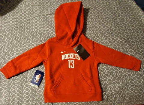 Nike NBA James Harden Houston Rockets Red pullover Hoodie Toddler Size 2T NWT Cover