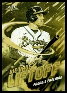 2021 Topps Fire #WHL-3 Freddie Freeman Braves We Have Liftoff Gold - Picture 1 of 2