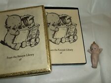 Vintage Kewpie LIBRARY bookplates in original box  RARE w/KEWPIE  pendant 1 1/2"