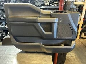 2015 2016 2017 Ford F150 Drivers Left Front Black Interior Door Trim Panel #55 - Picture 1 of 7
