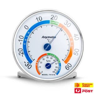 Dial Thermometer/Hygrometer-Indoor Outdoor Home Garden Wall Temperature Humidity - Picture 1 of 11