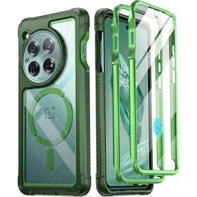 Capa poética embutida tela com capa transparente resistente Magsafe para OnePlus 12 5G - Imagem 1 de 4