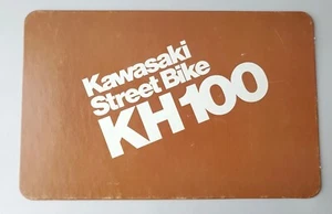 KH 100 KAWASAKI DEALER DISPLAY CARD MODEL SPECIFICATION VINTAGE PROMO SIGN KH100 - Picture 1 of 14