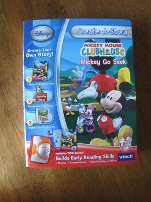 Vtech Create A Story ~ Disney - Mickey Mouse Clubhouse Books & Cartridge - Image 1 of 4
