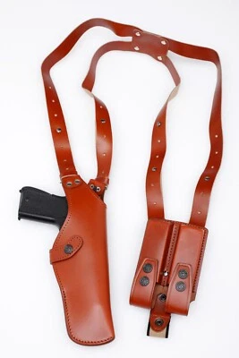 JBP Leather Shoulder Holster CZ 75, BERETTA 92, RUGER SR9, S&W 9mm /40 (# 452 BRN)