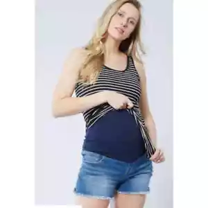 Ingrid + Isabel Denim Short FT. Crossover Panel Maternity Shorts - Size 31- NWT - Picture 1 of 10