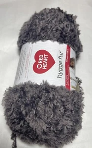 RED HEART HYGGE FUR 1Pk. SMOKEY. I COMBINE Ship, READ DETAILS - Picture 1 of 4