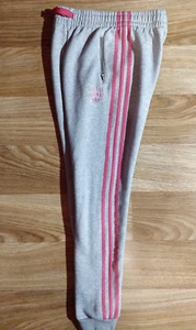 Adidas Originals 1972 Vintage Womens Tracksuit Pants Trousers Gray Joggers Pink - Picture 1 of 8