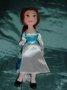 DISNEY STORE RARA BEAUTY & THE BEAST PRINCESS BELLE ABITO BLU BAMBOLA PELUCHE 18" A - Foto 1 di 10