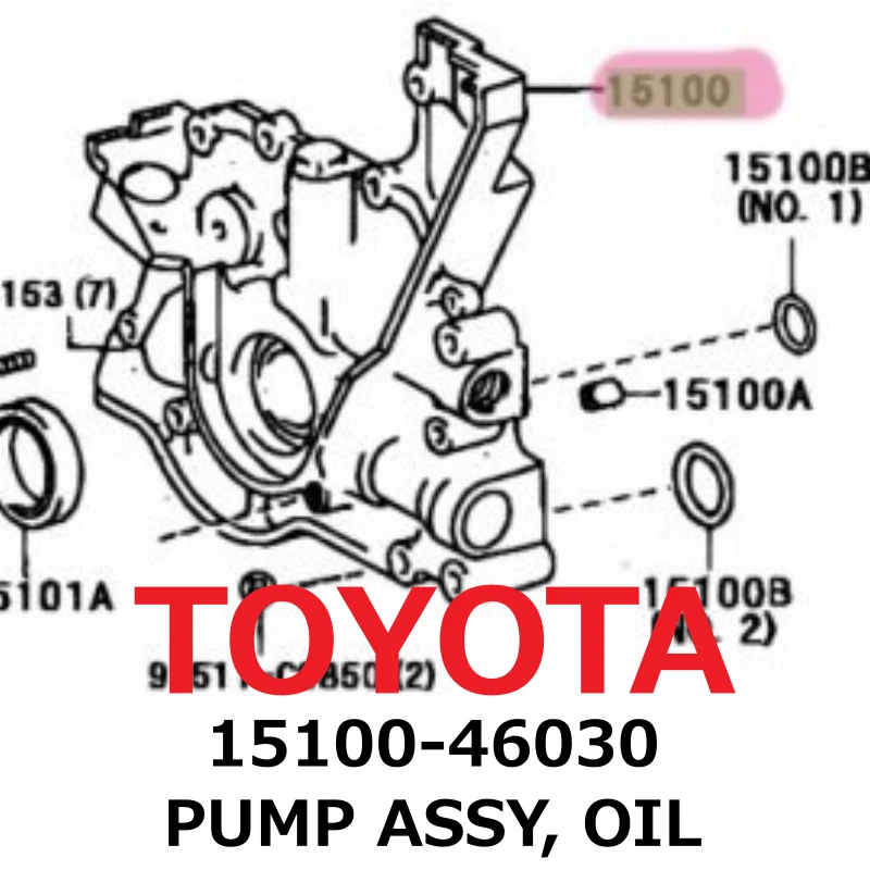 【NUEVO】Conjunto de bomba Toyota Genuino Supra Chaser Cresta Crown Mark II, ACEITE 15100-46030 Foto 1 de 1