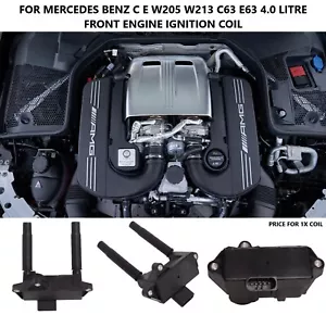 FOR MERCEDES BENZ C E W205 W213 C63 E63 4.0 LITRE FRONT ENGINE IGNITION COIL X1 - Picture 1 of 7
