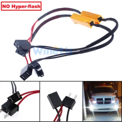 50W 6 Ohm H7 499 LED Fog Light Headlight Error Free Load Resistor Wiring Harness - Image 1 of 4
