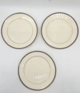 Lenox Urban Lights Bread Butter Plates  Ivory Blue Gold 6.5in Lot Of 3 Made USA - Picture 1 of 7