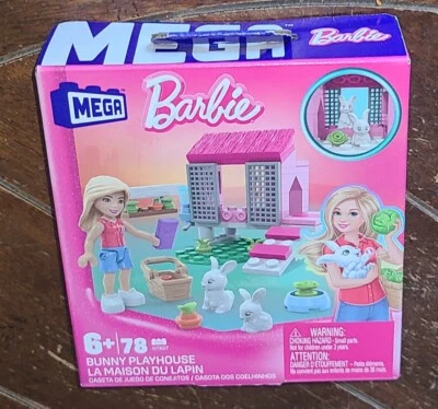 Mega (2023) BARBIE: 78pc BUNNY PLAYHOUSE Building Set #HTK07 - Image 1 of 3