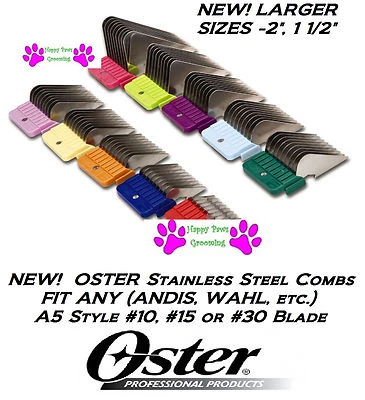 OSTER STAINLESS STEEL Clip Snap On GUIDE COMB*Fit A5,A6,Many Andis Clipper&Blade