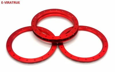 Alu Outer Lock Rings For PRO-Line MX43 Tire For TRAXXAS XMAXX/XRT Red 4pcs - Image 1 of 3