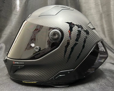Nolan X804RS Matt Puro Carbon FREE MONSTER DECALS Motorbike X-Lite Helmet