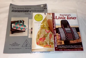 Lot 3 Birdie Sling Shoulder Handbag Purse Sewing Pattern Amy Butler Quilt Craft - Picture 1 of 4