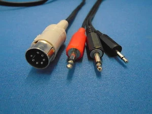 Acorn BBC Mikro 7 Polig din Zu 2 x 3.5mm & 2.5mm Jack Stecker Kassette Kabel / - Bild 1 von 3