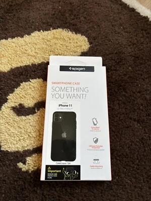 CUSTODIA COVER TPU SPIGEN PER IPHONE 11 Nero/Trasparente - Immagine 1 di 3