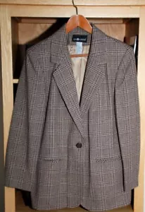 WOMENS SAG HARBOR WOOL-BLEND BLAZER, SIZE 10, MULTI-COLOR, LINED - Picture 1 of 5