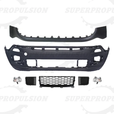 Front Bumper Upper Lower Cover Grill Set Complete For 2015-2018 Jeep Renegade - Изображение 1 из 4