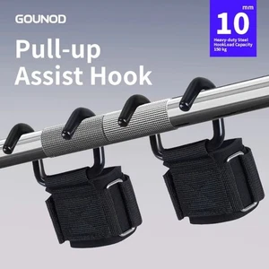 1 pair Pull-up Weight Lifting Grip Hook Steel Hook Grips Strap  Dumbbell - Picture 1 of 11