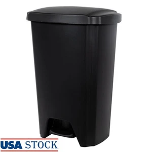 Durable Step Trash Can Touchless Plastic Garbage Bin Silent Soft Close Lid New - Picture 1 of 9