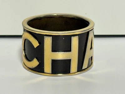 Rare CHANEL Paris 1990’s Lucite Letter Bangle Bracelet - Image 1 of 4