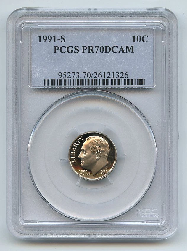 1991 S 10C Roosevelt Dime Proof PCGS PR70DCAM - Image 1 of 1