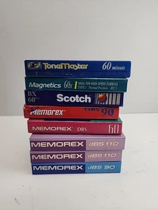 Verschiedene brandneue leere Audiokassette Aufnahme versiegelte Kassetten Posten von 8 - Bild 1 von 6