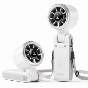 Portable Handheld Turbo Fan, 5 Gear Wind, Battery Operated, Up to 12 Working ... - Picture 1 of 7