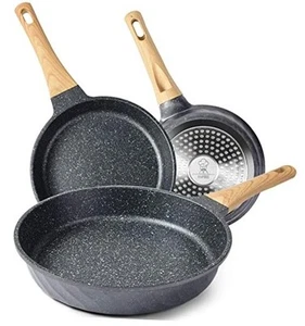 Frying Pans Nonstick, Induction Frying Pan Set Granite Skillet Pans for - Picture 1 of 7