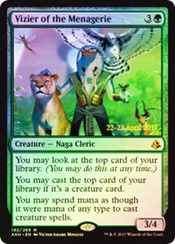 Moderate Play, English MTG Foil Vizier of the Menagerie - Foil - Prerelease Prom - Image 1 of 1