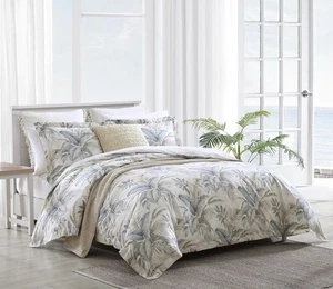 Tommy Bahama Bakers Bluff Blau Baumwolle 3-teiliges Bettdecken-Set - Bild 1 von 5