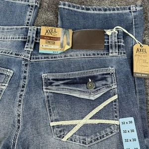 New TK Axel Slim Boot Cut Stretch Jeans Men’s 32x30 (Actual 34x30) Flap Pocket - Picture 1 of 17