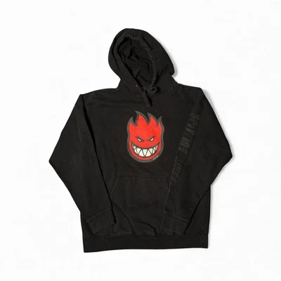 Moletom com capuz logotipo Spitfire preto tamanho grande pulôver - Imagem 1 de 3